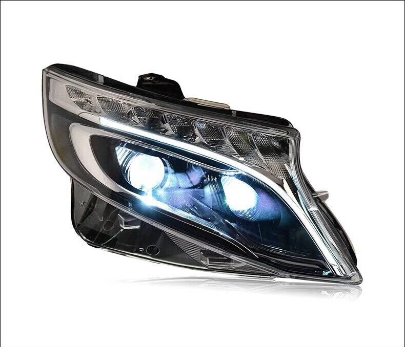 New Mercedes Benz with LED headlights